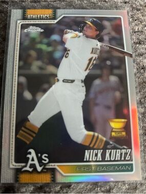 Topps Chrome Nick Kurtz Card - Refractor 2026 #250 Athletics